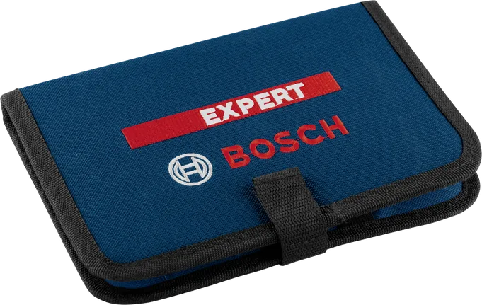 Bosch EXPERT iselõikuva kiirlabidaga puuriterade komplekti ümbris.